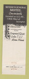 Matchbook Cover - Keydet General Motel Restaurant Lexington VA WEAR
