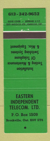 Matchbook Cover - Eastern Independent Telecom Brockville ON Telephone