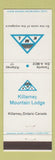 Matchbook Cover - Killarney Mountain Lodge ON