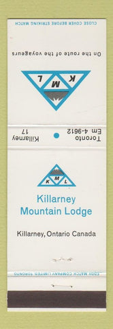 Matchbook Cover - Killarney Mountain Lodge ON