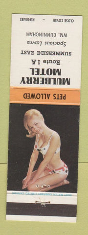 Matchbook Cover - Mulberry Motel Summerside East PE PEI pinup