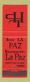 Matchbook Cover - Hotel La Paz Purto De LA Cruz Tenerife Spain