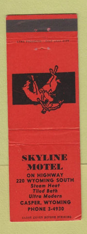 Matchbook Cover - Skyline Motel Casper WY