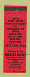 Matchbook Cover - Maples Motel Reynoldsburg OH
