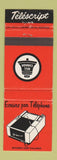 Matchbook Cover - Belle Telephone Canada Telescript