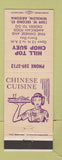 Matchbook Cover - Hill Top Chop Suey Chinese Restaurant Winslow AZ