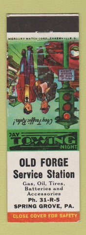 Matchbook Cover - Old Forge Service oil gas Spring Grove PA