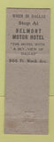 Matchbook Cover - Belmont Hotel Courts Wichita Falls TX