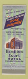 Matchbook Cover - Hamilton Court Hotel Philadelphia PA