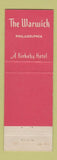 Matchbook Cover - Warwick Hotel Philadelphia PA