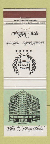 Matchbook Cover - Hotel R Malaga Palacio Spain