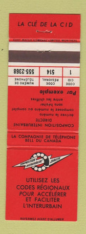 Matchbook Cover - Bell Telephone Canada RED