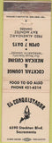 Matchbook Cover - El Conquistador Sacramento CA WEAR