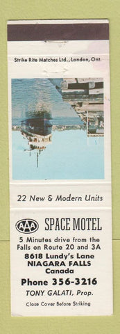 Matchbook Cover - Space Motel Niagara Falls ON