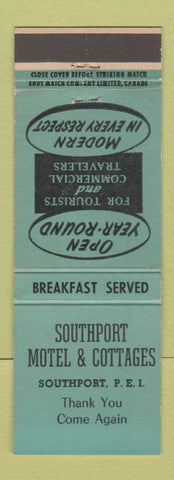 Matchbook Cover - Southport Motel Cottages Southport PEI PE BLUE WEAR