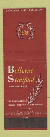 Matchbook Cover - Bellevue Stratford Hotel Philadelphia PA