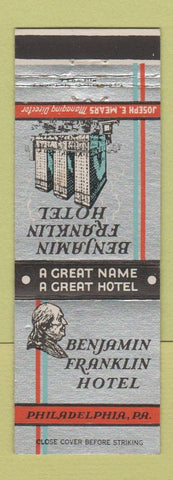 Matchbook Cover - Benjamin Franklin Hotel Philadelphia PA