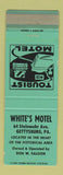 Matchbook Cover - White's Motel Gettysburg PA WORN