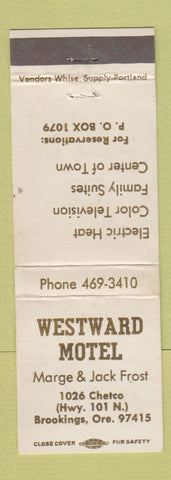 Matchbook Cover - Westward Motel Brookings OR