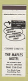Matchbook Cover - Maples Motel Orillia ON
