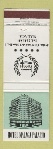 Matchbook Cover - Hotel Malaga Palacio Spain
