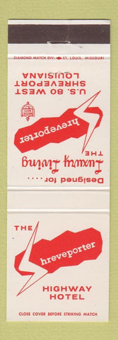 Matchbook Cover - Shreveporter Highway Hotel Shreveport LA