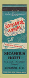 Matchbook Cover - Sicamous Hotel BC
