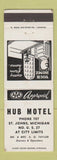 Matchbook Cover - Hub Motel St Johns MI