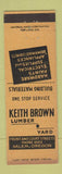 Matchbook Cover - Keith Brown Lumber Salem OR WEAR
