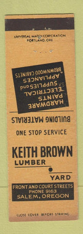 Matchbook Cover - Keith Brown Lumber Salem OR WEAR