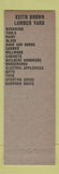 Matchbook Cover - Keith Brown Lumber Salem OR WEAR
