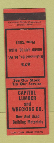 Matchbook Cover - Capitol Lumber and Wrecking Grand Rapids MI