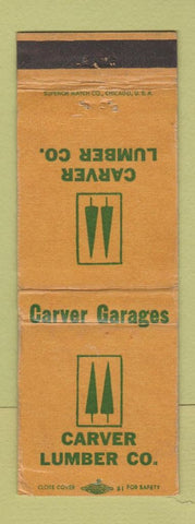 Matchbook Cover - Carver Lumber Garages WEAR
