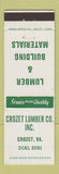 Matchbook Cover - Crozet Lumber VA