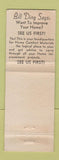 Matchbook Cover - Davidson Lumber Mesa AZ