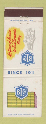 Matchbook Cover - Blanchard Lumber North Hollywood CA