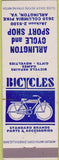 Matchbook Cover - Arlington Cycle VA bicycles
