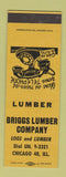 Matchbook Cover - Briggs Lumber Chicago IL SAMPLE