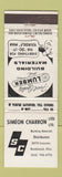Matchbook Cover - Simeon Charron Lumber Rockland ON