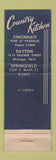 Matchbook Cover Country Boy Hamburgers feature Cincinnati Dayton Springfield OH