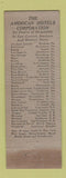 Matchbook Cover - Penn Beaver Hotel Rochester PA WEAR