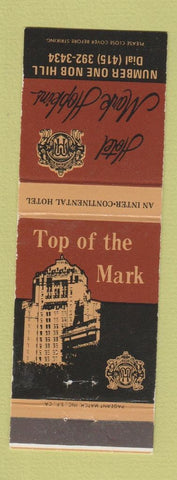 Matchbook Cover - Hotel Mark Hopkins San Francisco CA
