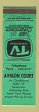Matchbook Cover - Avalon Court Motel WEAR