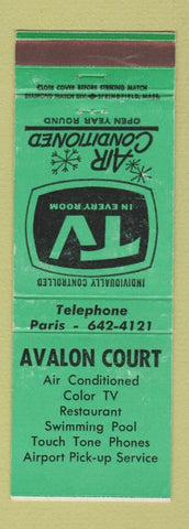 Matchbook Cover - Avalon Court Motel WEAR