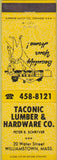 Matchbook Cover - Taconic Lumber Hardware Williamstown MA yellow