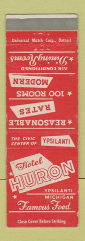 Matchbook Cover - Hotel Huron Ypsilanti MI