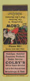 Matchbook Cover - Colby's White Eagle Service Brookings SD WORN