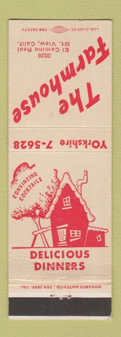 Matchbook Cover - Farmhouse Restaurant Mountain View CA
