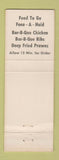 Matchbook Cover - Farmhouse Restaurant Mountain View CA