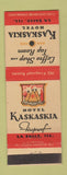 Matchbook Cover - Kaskaskia Hotel La Salle IL